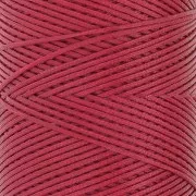 Bobina di filo piatto cerato Linhasita per macramè 1,4 mm - Rosso scuro (44) x 167 m