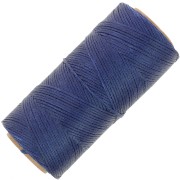 Bobina di filo piatto cerato Linhasita per macramè 1,4 mm - Blu navy (70) x 167 m