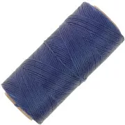 Bobina di filo piatto cerato Linhasita per macramè 1,4 mm - Blu navy (70) x 167 m