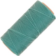 Bobina di filo piatto cerato Linhasita per macramè 1,4 mm - Verde turchese (224) x 167 m
