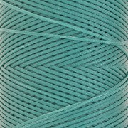 Bobina di filo piatto cerato Linhasita per macramè 1,4 mm - Verde turchese (224) x 167 m