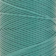 Bobina di filo piatto cerato Linhasita per macramè 1,4 mm - Verde turchese (224) x 167 m