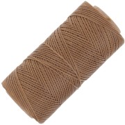 Bobina di filo piatto cerato Linhasita per macramè 1,4 mm - Old Gold (604) x 167 m