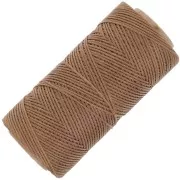 Bobina di filo piatto cerato Linhasita per macramè 1,4 mm - Old Gold (604) x 167 m