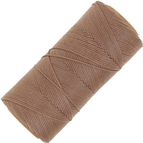 Bobina di filo piatto cerato Linhasita per macramè 1,4 mm - Sabbia (214) x 167 m