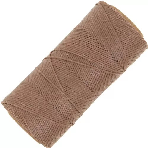 Bobina di filo piatto cerato Linhasita per macramè 1,4 mm - Sabbia (214) x 167 m