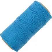 Bobina di filo piatto cerato Linhasita per macramè 1,4 mm - Turchese scuro (707) x 167 m