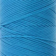 Bobina di filo piatto cerato Linhasita per macramè 1,4 mm - Turchese scuro (707) x 167 m