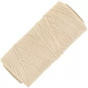 Bobina di filo piatto cerato Linhasita per macramè 1,4 mm - Sabbia (924) x 167 m