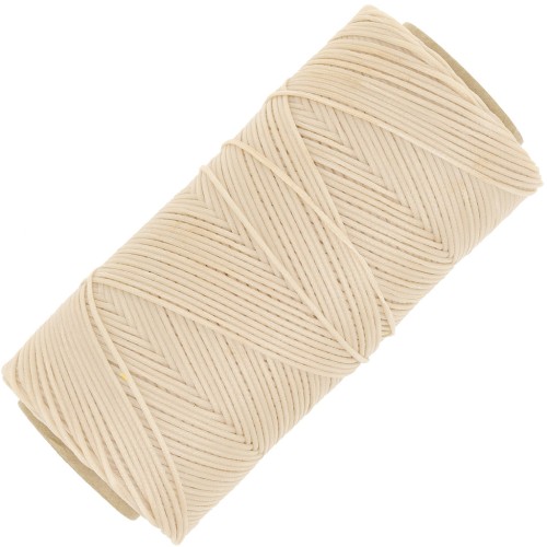 Bobina di filo piatto cerato Linhasita per macramè 1,4 mm - Sabbia (924) x 167 m