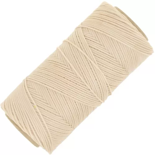 Bobina di filo piatto cerato Linhasita per macramè 1,4 mm - Sabbia (924) x 167 m