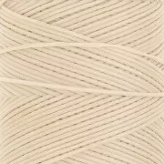 Bobina di filo piatto cerato Linhasita per macramè 1,4 mm - Sabbia (924) x 167 m