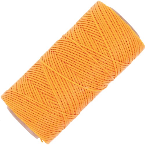 Bobina di filo piatto cerato Linhasita per macramè 1,4 mm - Safran (274) x 167 m