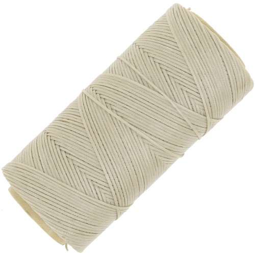 Bobina di filo piatto cerato Linhasita per macramè 1,4 mm - Beige (05) x 167 m