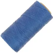 Bobina di filo piatto cerato Linhasita per macramè 1,4 mm - Blu (692) x 167 m