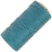 Bobina di filo piatto cerato Linhasita per macramè 1,4 mm - Teal (228) x 167 m