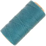Bobina di filo piatto cerato Linhasita per macramè 1,4 mm - Teal (228) x 167 m