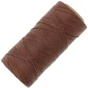 Bobina di filo piatto cerato Linhasita per macramè 1,4 mm - Marrone (631) x 167 m