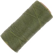 Bobina di filo piatto cerato Linhasita per macramè 1,4 mm - Verde oliva (88) x 167 m