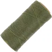 Bobina di filo piatto cerato Linhasita per macramè 1,4 mm - Verde oliva (88) x 167 m