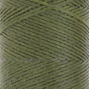 Bobina di filo piatto cerato Linhasita per macramè 1,4 mm - Verde oliva (88) x 167 m