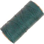 Bobina di filo piatto cerato Linhasita per macramè 1,4 mm - Smeraldo (386) x 167 m
