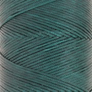 Bobina di filo piatto cerato Linhasita per macramè 1,4 mm - Smeraldo (386) x 167 m