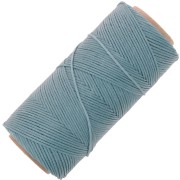 Bobina di filo piatto cerato Linhasita per macramè 1,4 mm - Blu grigio (549) x 167 m
