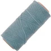 Bobina di filo piatto cerato Linhasita per macramè 1,4 mm - Blu grigio (549) x 167 m