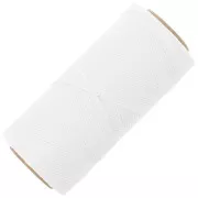 Bobina di filo piatto cerato Linhasita per macramè 1,4 mm - Bianco (BCO ALV) x 167 m