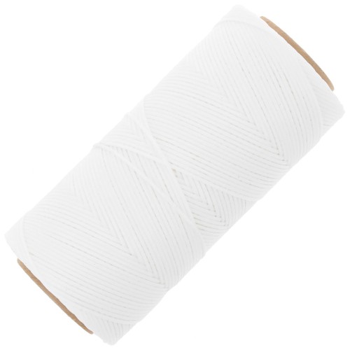 Bobina di filo piatto cerato Linhasita per macramè 1,4 mm - Bianco (BCO ALV) x 167 m