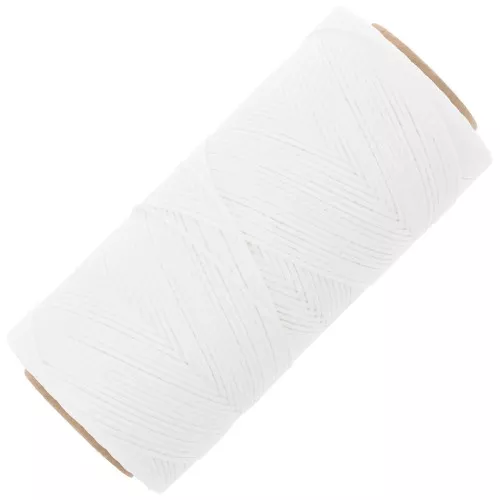 Bobina di filo piatto cerato Linhasita per macramè 1,4 mm - Bianco (BCO ALV) x 167 m