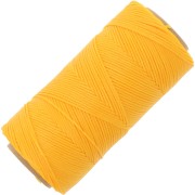 Bobina di filo piatto cerato Linhasita per macramè 1,4 mm - Golden Yellow (218) x 167 m
