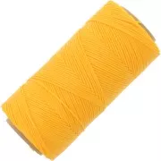 Bobina di filo piatto cerato Linhasita per macramè 1,4 mm - Golden Yellow (218) x 167 m