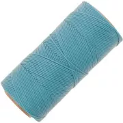 Bobina di filo piatto cerato Linhasita per macramè 1,4 mm - Turchese (229) x 167 m