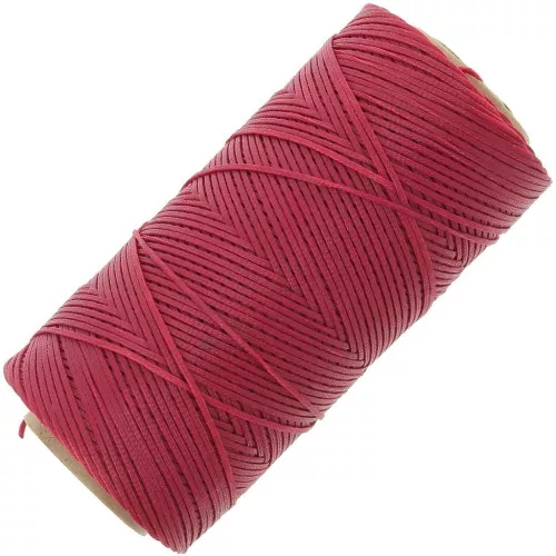 Bobina di filo piatto cerato Linhasita per macramè 1,4 mm - Rosso (233) x 167 m