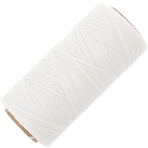 Bobina di filo piatto cerato Linhasita per macramè 1,4 mm - Naturale x 167 m