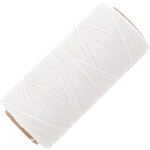Bobina di filo piatto cerato Linhasita per macramè 1,4 mm - Naturale x 167 m