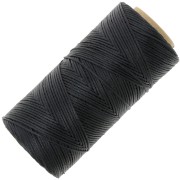 Bobina di filo piatto cerato Linhasita per macramè 1,4 mm - Nero (PRETO) x 167 m