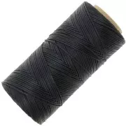 Bobina di filo piatto cerato Linhasita per macramè 1,4 mm - Nero (PRETO) x 167 m