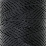 Bobina di filo piatto cerato Linhasita per macramè 1,4 mm - Nero (PRETO) x 167 m
