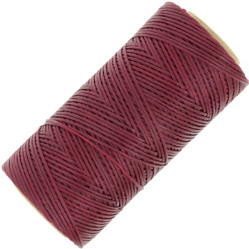 Bobina di filo piatto cerato Linhasita per macramè 1,4 mm - Burgundy (60) x 167 m