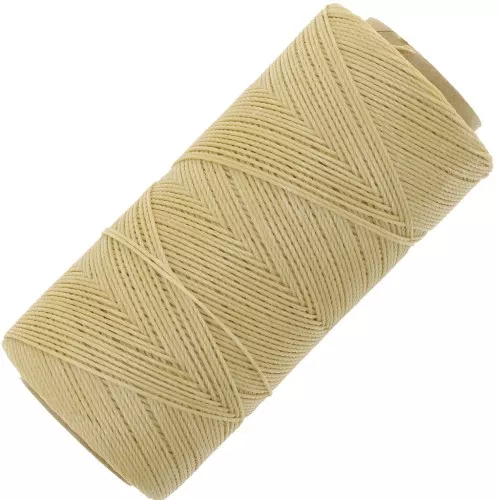 Bobina di filo cerato Linhasita per micro macramè 0,75 mm - Camoscio (315) x228m