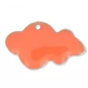 Zecchini nuvole in resina epossidica 25x15 mm Rosa chiaro x6