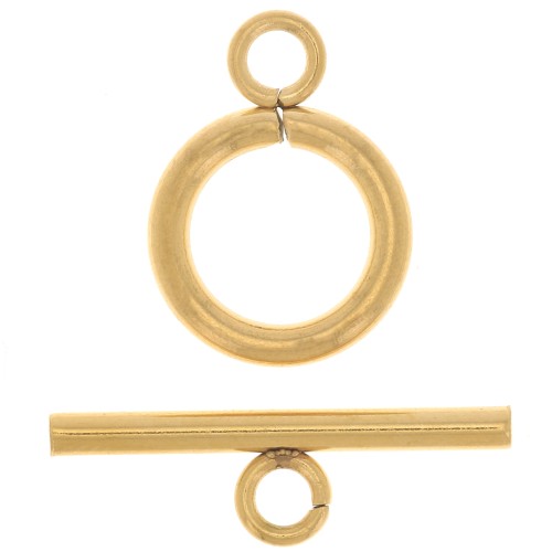 Chiusura a T per bracciale o collana da 12 mm  Acciaio inossidabile 304L dorato x1