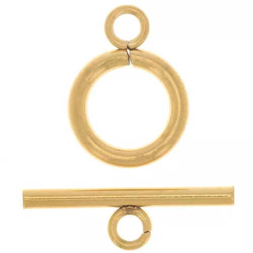Chiusura a T per bracciale o collana da 12 mm Acciaio inossidabile 304L dorato x1