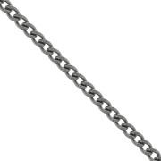 Catena maglia gourmette 3 mm - Argento 925 rodio nero x20cm