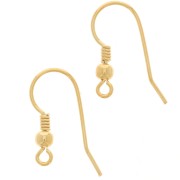 Ganci sfera 16,5 mm - Argento 925 dorato con oro fino x2|raw }}