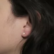 Orecchini cuore da 3,5 mm -Gold filled x2