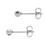 Orecchini pallina 3 mm con stoppeur - Argento 925 x2|raw }}